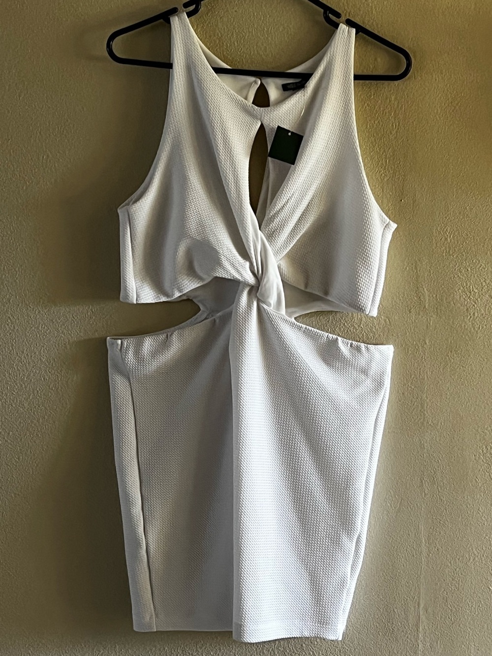 wild fable White Knot Cutout Mini Dress